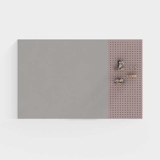 Pegboard Display 3D model for Creative Spaces