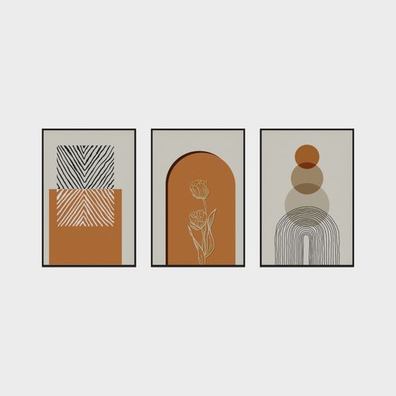 Abstract Picture Frame 3D model for Creative Projects