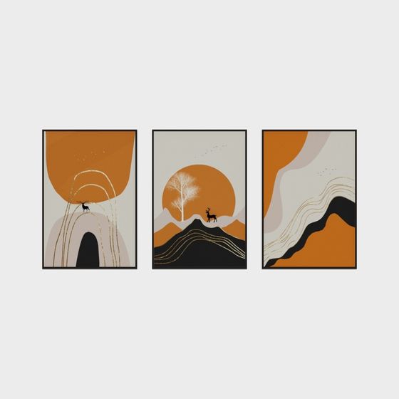 Mountain Morning Light 3D Model Series for Creative Projects