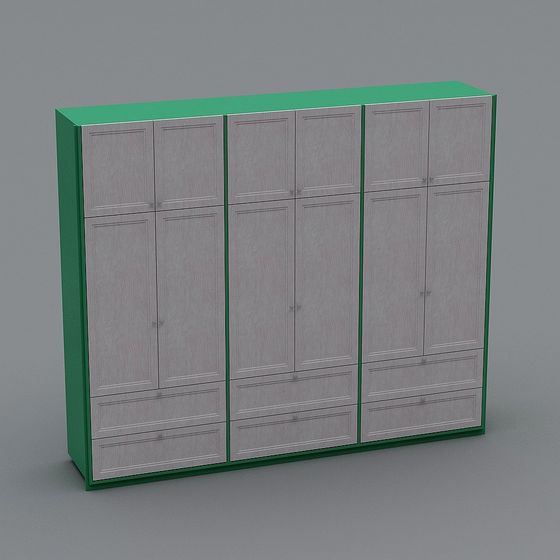 Unique Low-Poly Wardrobe 3D model