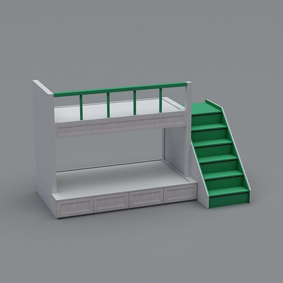 Urban Loft 3D model in Low Poly Style