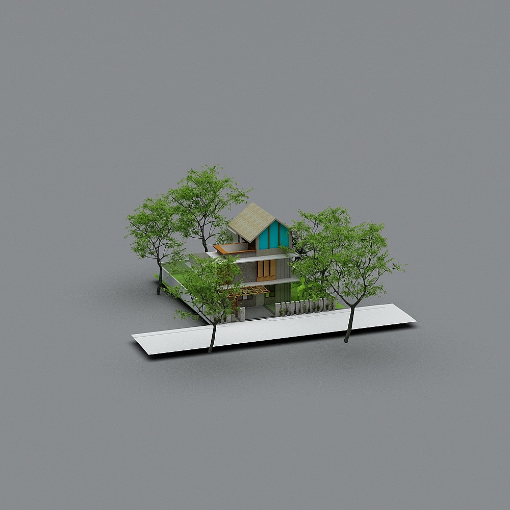 Urban Oasis House 3D model