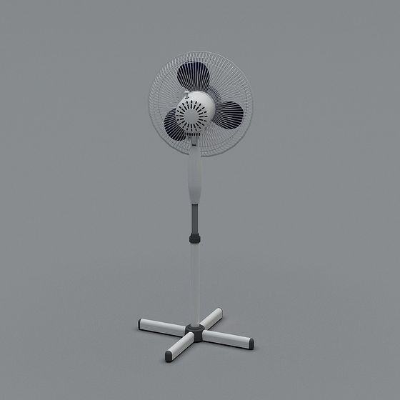 Stylish Low-Polygon 3D Fan Model