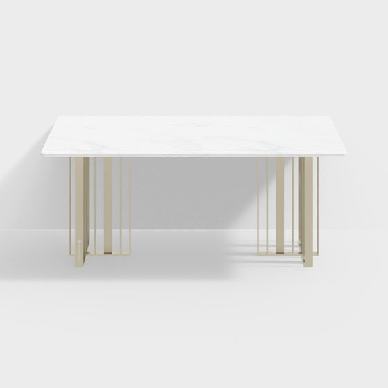 Urban Minimalist Dining Table 3D model for Sophisticated Spaces