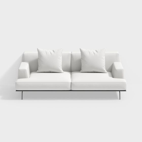 Modern Minimalist Low-Poly Sofa 3D model
