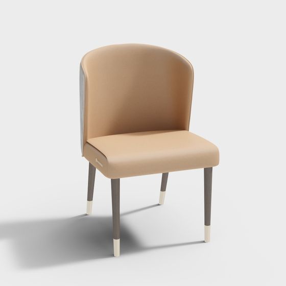 Elegant Curved Chair 3D model for Modern Spaces