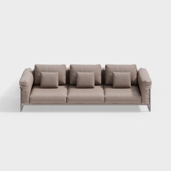 Urban Comfort Low-Poly Sofa 3D Model