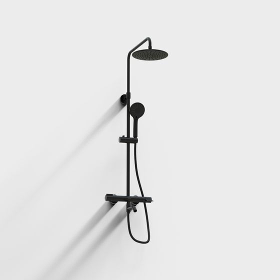 Sleek Modern Shower System 3D model