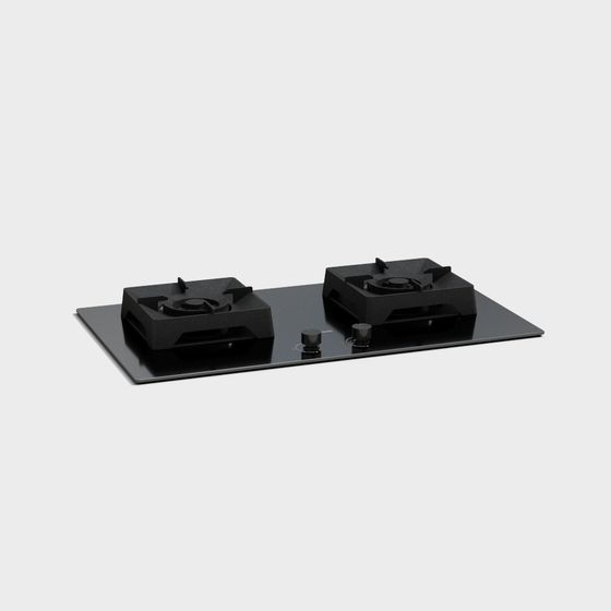 Sleek Gas Stove 3D model for Modern Kitchens