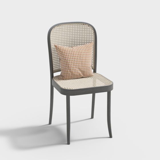 Stylish Rattan Chair 3D Model