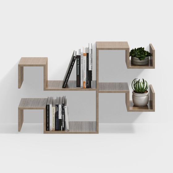 Modern Minimalist Bookshelf 3D model