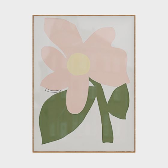 Floral Harmony Low-Polygon 3D model for Designers