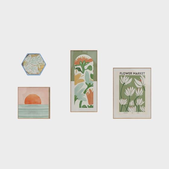 Zhang Xiaohua 8094 Decorative Painting 3D Model in Green