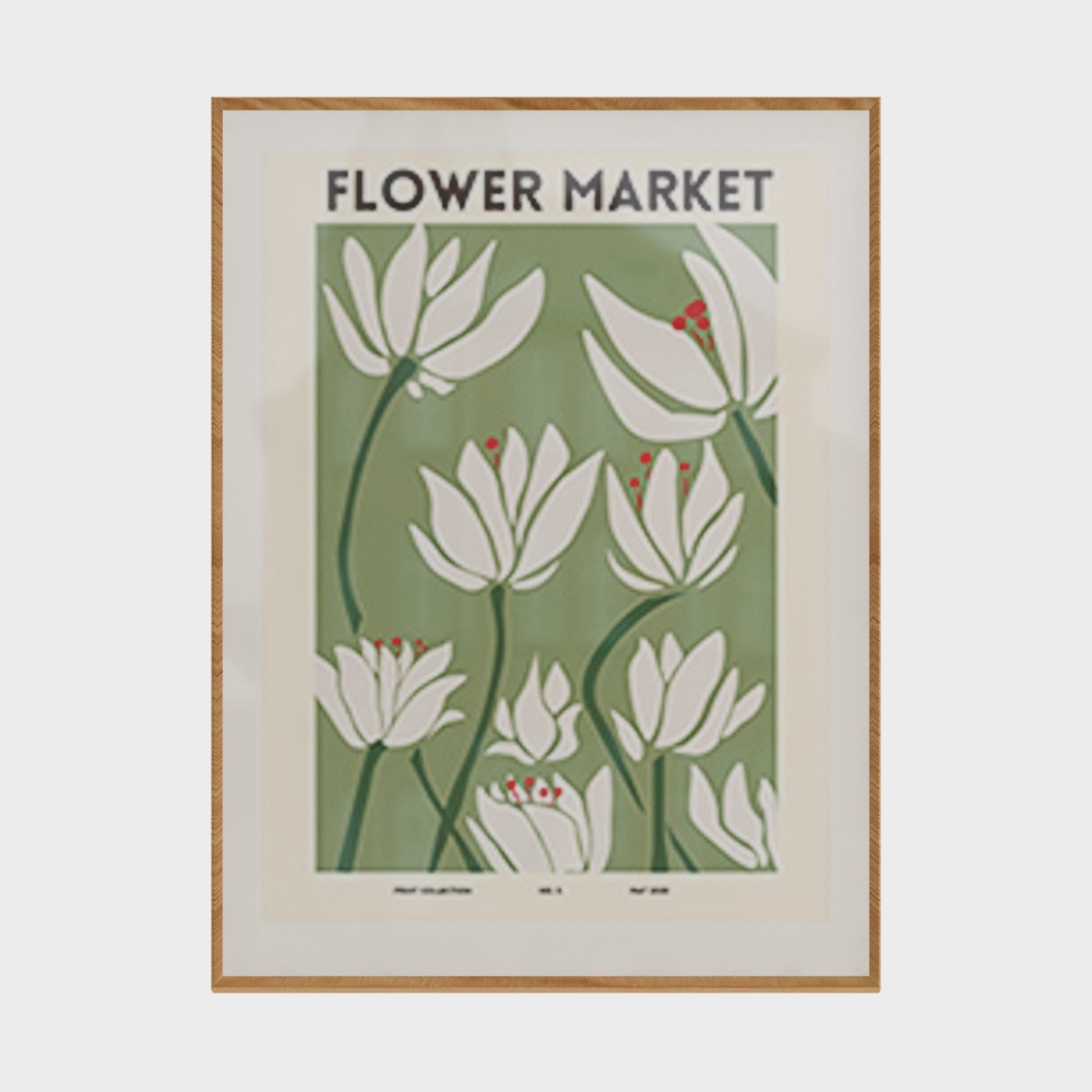 Low Polygon Flower Market 3D Model – Vibrant Nature Scene