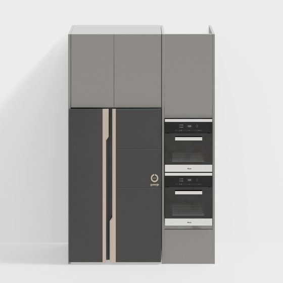 Contemporary Kitchen Combo 3D model