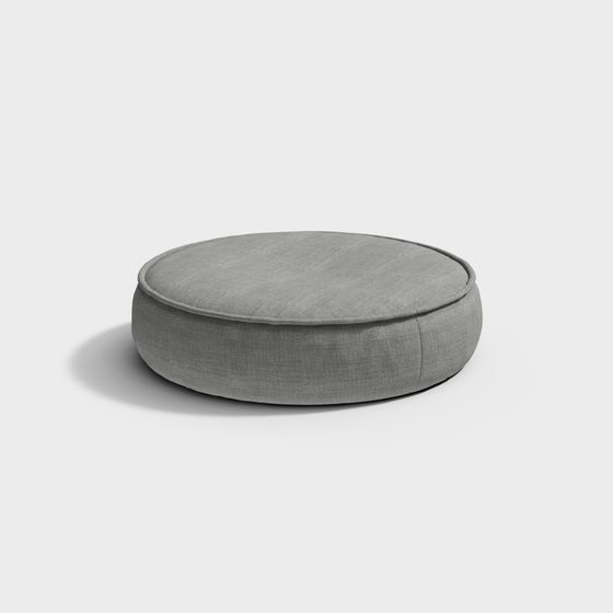 Minimalistic Round Cushion 3D Model