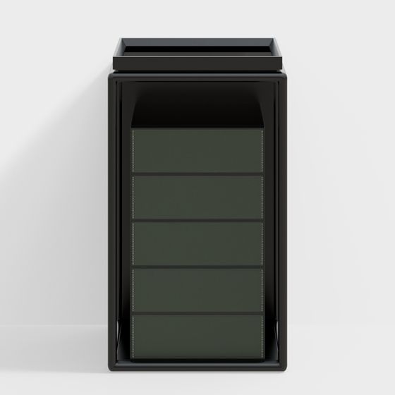 赤い四角いシール - オリエンタルミニマリズム - 箪笥 - ZW-34