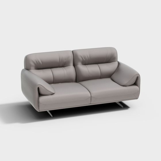 Elegant Low-Polygon 3D Model Sofa