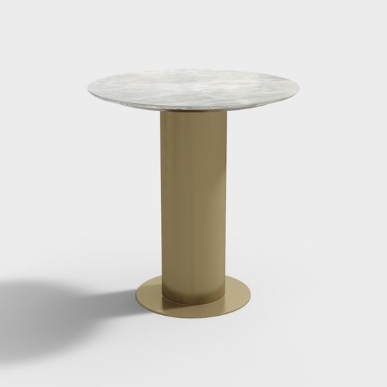 Low-Poly Round Table 3D model