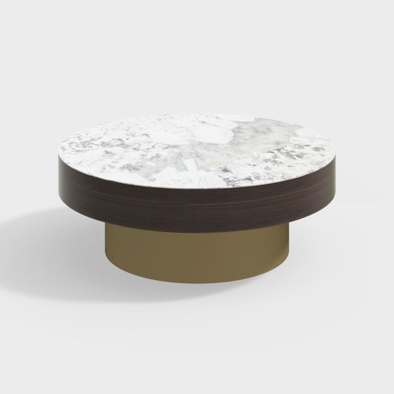 Elegant Low-Poly Coffee Table 3D model for Contemporary Spaces