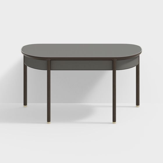 Elegant Oval Coffee Table 3D model for Modern Interiors