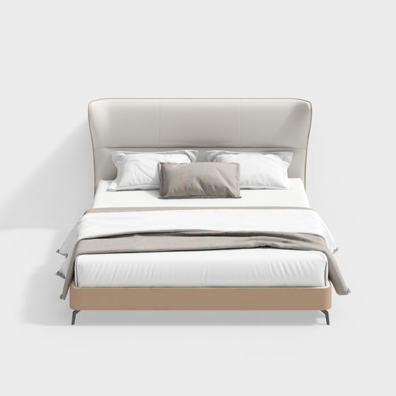 Urban Comfort 3D model Bed for Modern Interiors