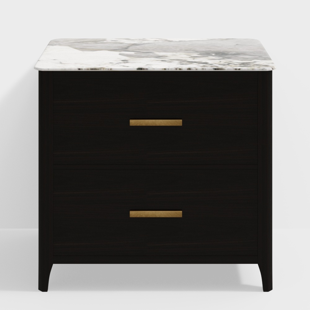 Red Square Seal - Oriental Minimalist - Chest of Drawers - ZC-176