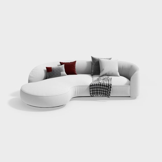 오리엔탈 미니멀리스트 - 곡선형 소파 - 020