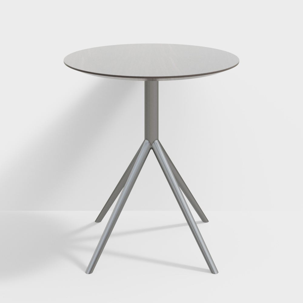 Modern Low-Polygon Round Table 3D model