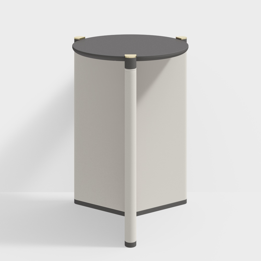 Red Square Seal - Oriental Minimalism - Corner Table - ZJ-2016 Tianpu