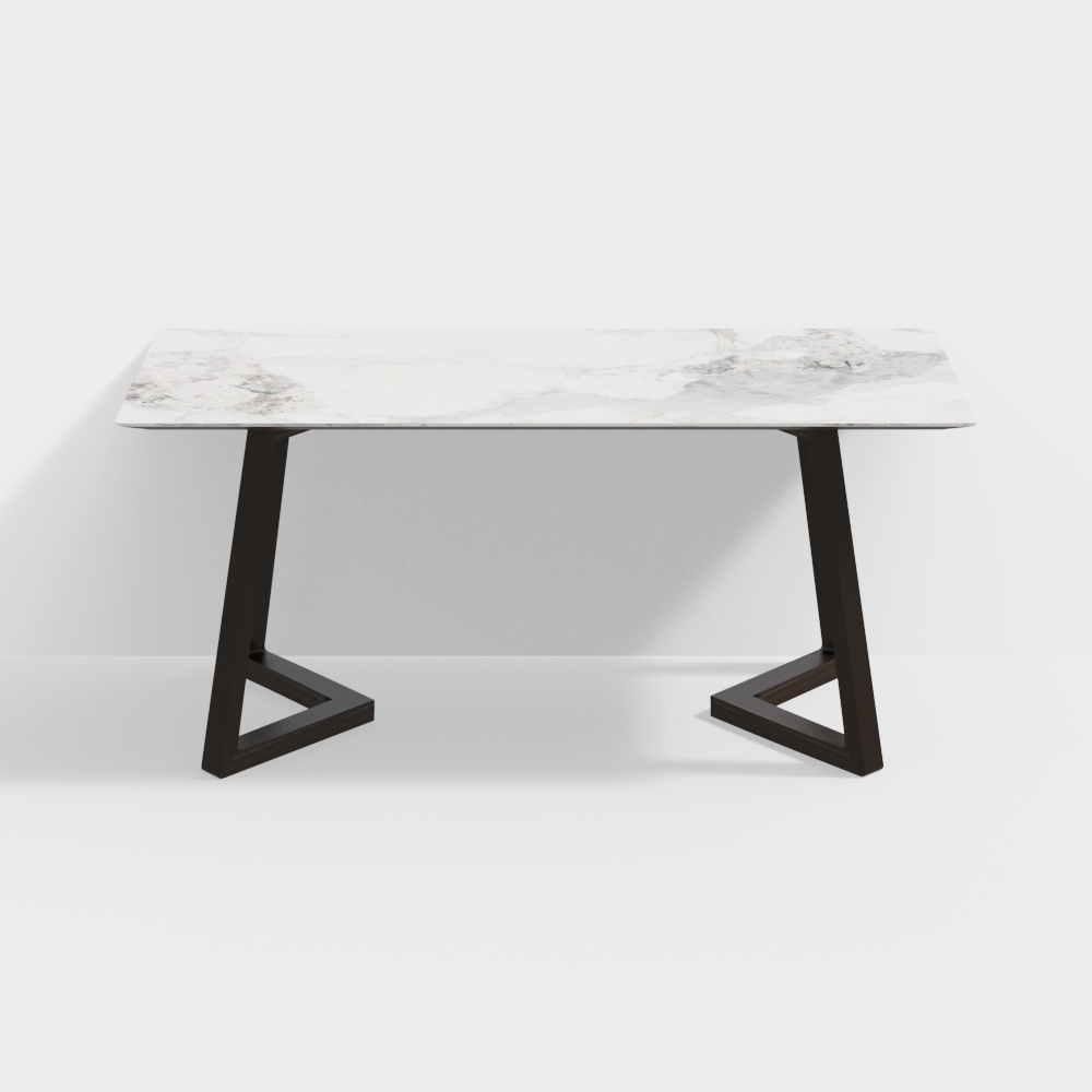 Red Square Seal - Oriental Minimalism - Table - ZT-893