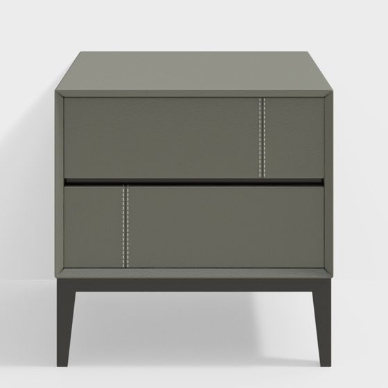 Mid-Century Modern Nightstand 3D model for Designers