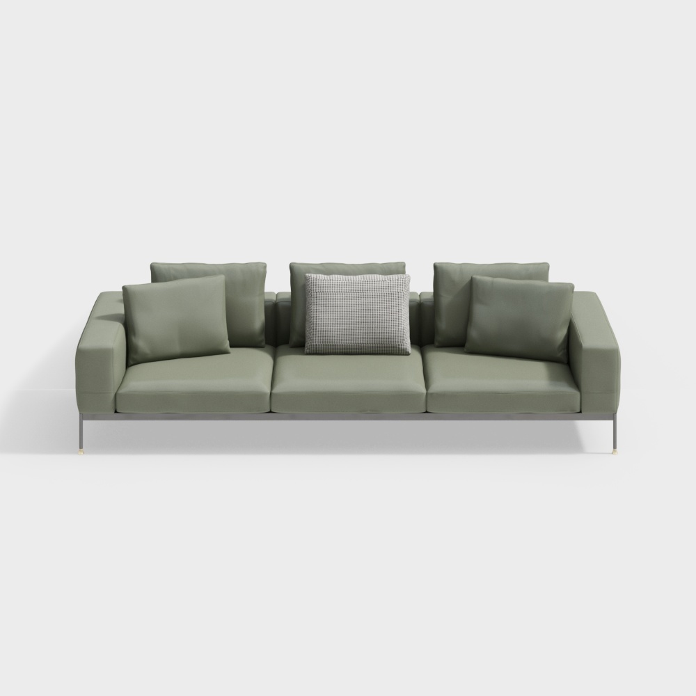 Oriental minimalist - four-seater sofa - S2938