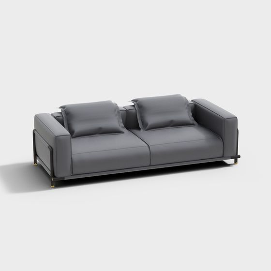Elegant Low-Polygon 3D Sofa Model