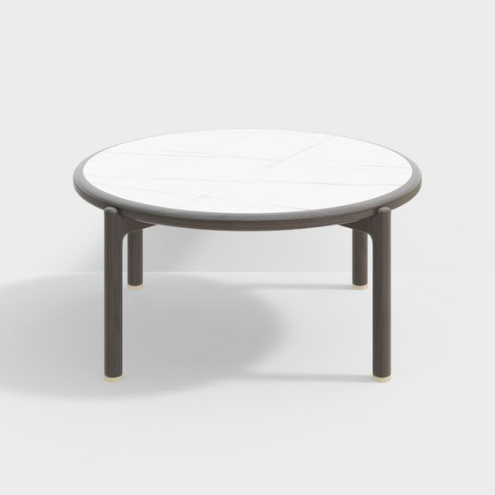 Low Poly Round Table 3D model Design