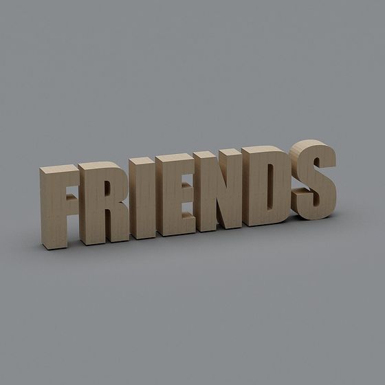 3D Friends Low-Poly Model with Realistic Textures