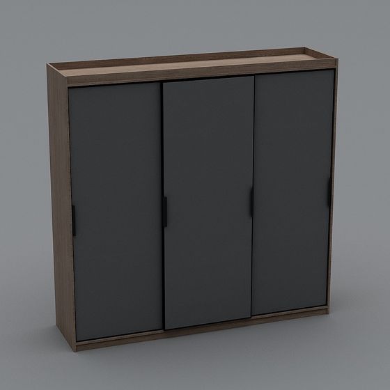 Elegant Low-Polygon Cabinet 3D model for Modern Interiors