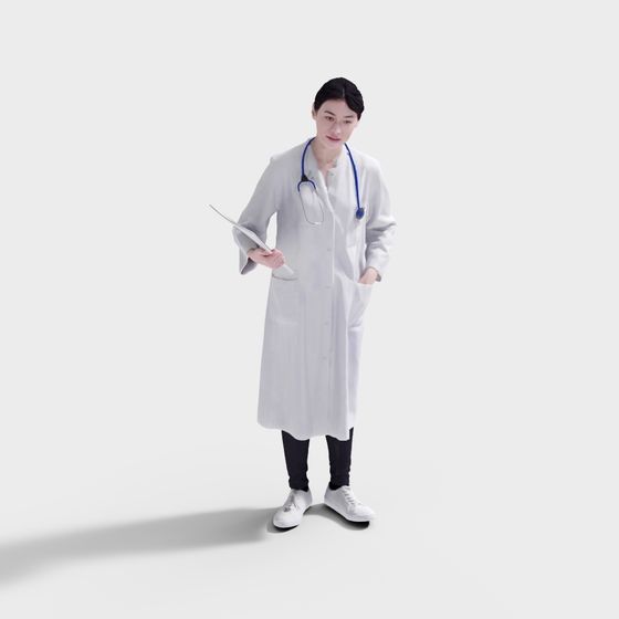 Doctor in White Coat 3D model