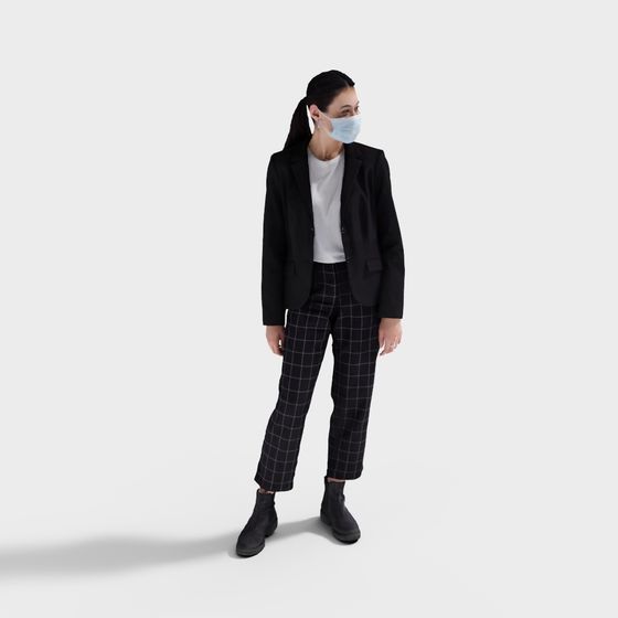 City Walker Low-Poly 3D Model for Urban Themes