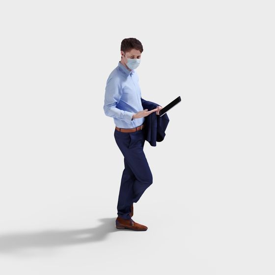 Detailed Business Person 3D Model for Creative Projects