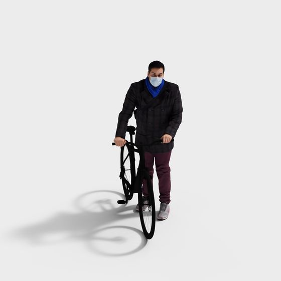 Stylish Biker 3D Model for Creative Projects