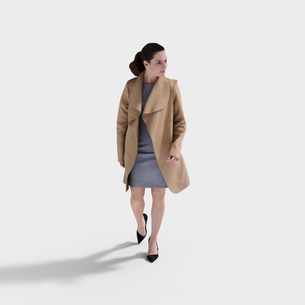 Ragazza con Trench Khaki