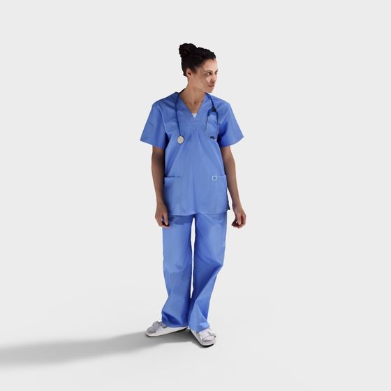 Nurse Uniform 3D model for Healthcare Representation