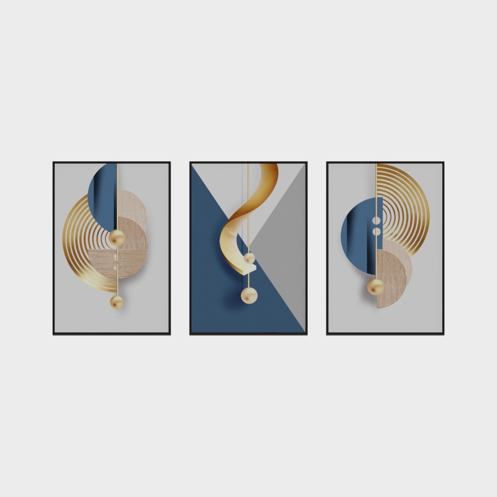 Abstract Geometric Frame Series 3D model