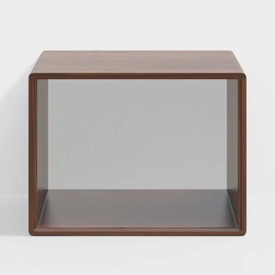 Stylish Transparent Glass Display Cabinet 3D model