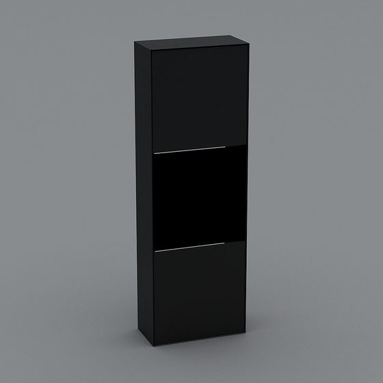 Simple Black Cabinet 3D model