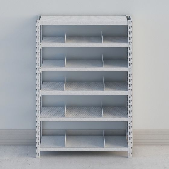 Stylish Metal Shelf 3D model for Modern Interiors