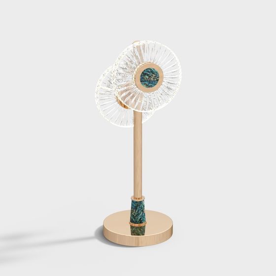 Elegant Low-Poly Glass Lamp 3D model