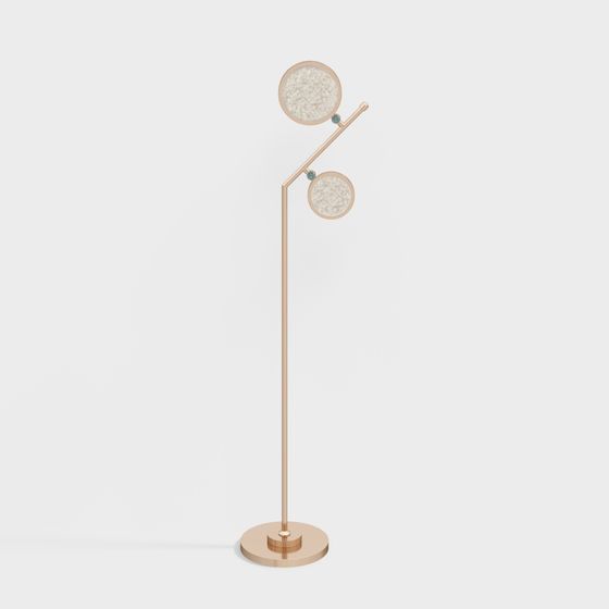 Rose Gold Floor Lamp 3D model