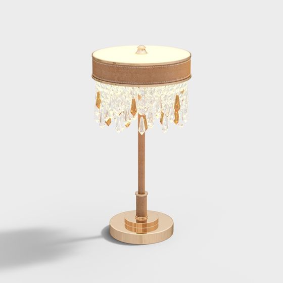 Stylish Low-Poly Table Lamp 3D model for Creative Spaces
